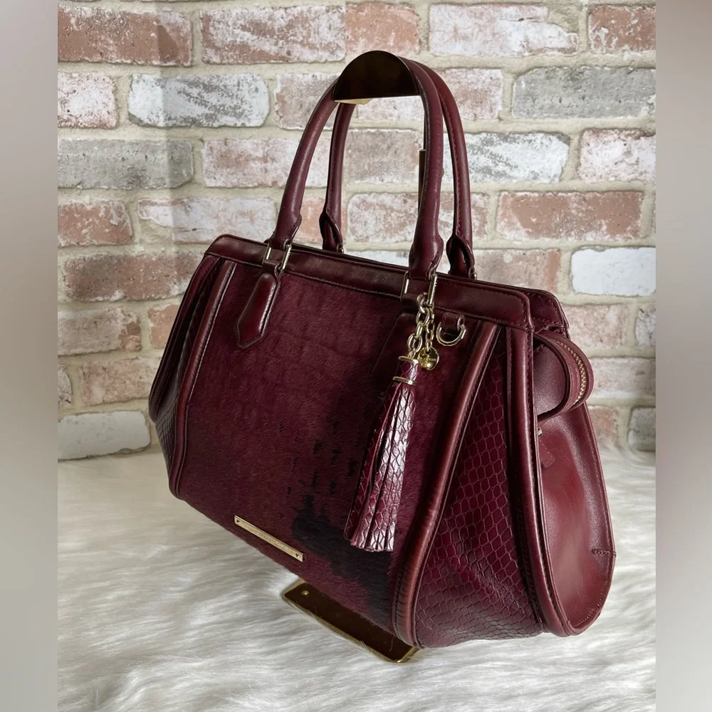 Brahmin Arden Satchel Tart Croc Embossed Leather - Picture 4 of 15